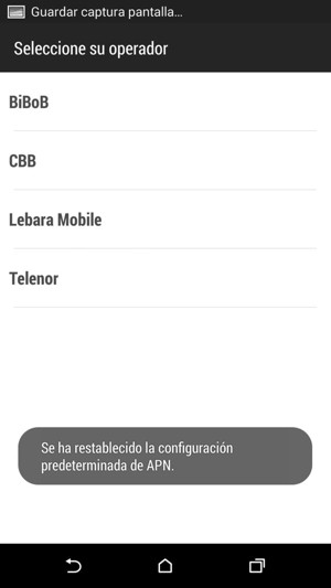 Si vé una lista de operadores, seleccione Public