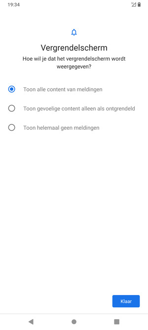 Selecteer uw voorkeursoptie en selecteer Klaar