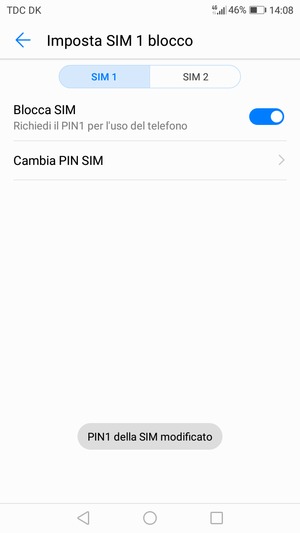 Il tuo PIN della SIM è stato modificato