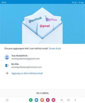 Seleziona VAI A GMAIL