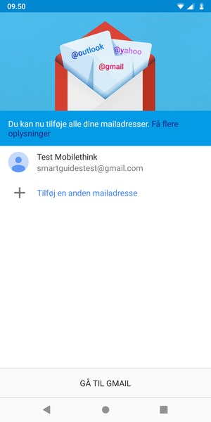 Vælg GÅ TIL GMAIL
