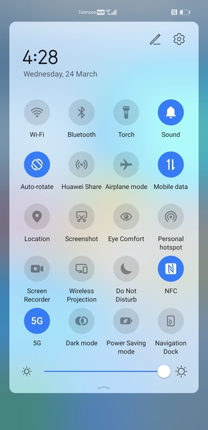 Adjust brightness to the required level