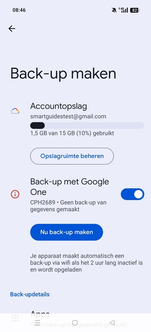 Selecteer Accountopslag