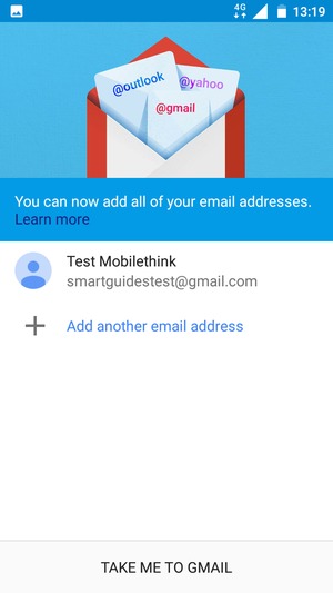 Select TAKE ME TO GMAIL