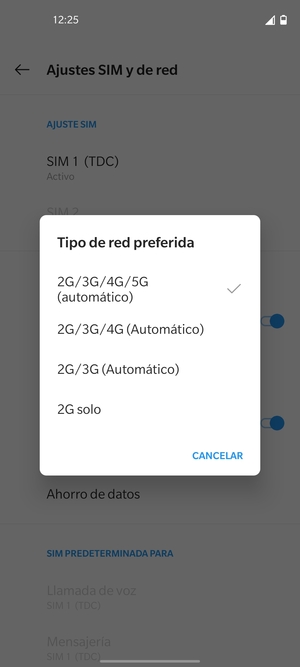 Seleccione la opción deseada