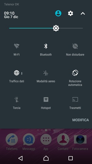 Seleziona Bluetooth