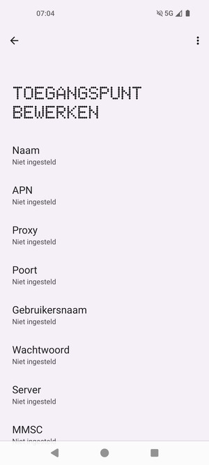 Voer internetgegevens in