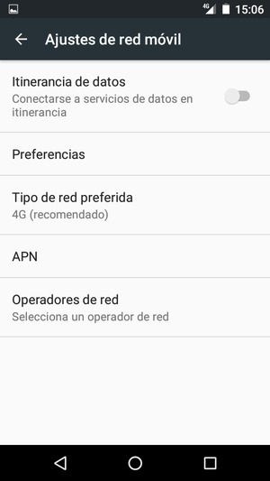 Seleccione Tipo de red preferida