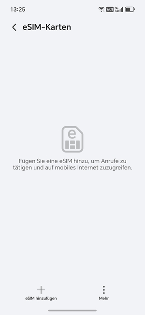 Wählen Sie eSIM hinzufügen