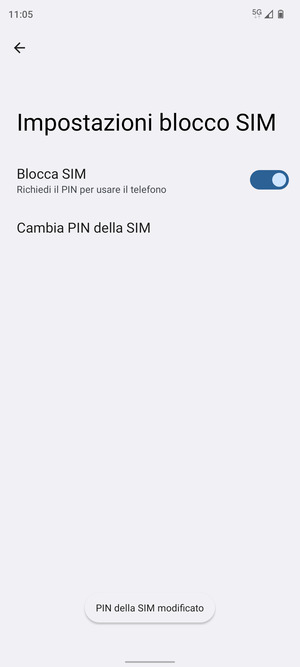 Il tuo PIN della SIM è stato modificato