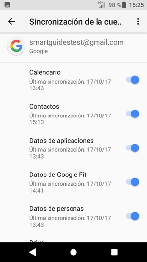 Asegúrese de haber seleccionado Contactos
