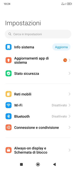 Seleziona Reti mobili