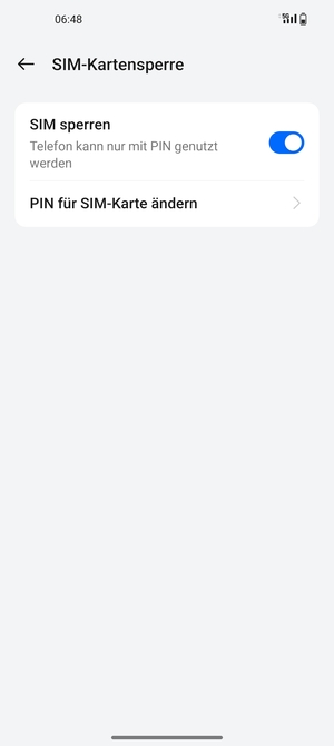 Wählen Sie PIN für SIM-Karte ändern