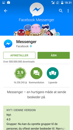 Vælg ÅBN