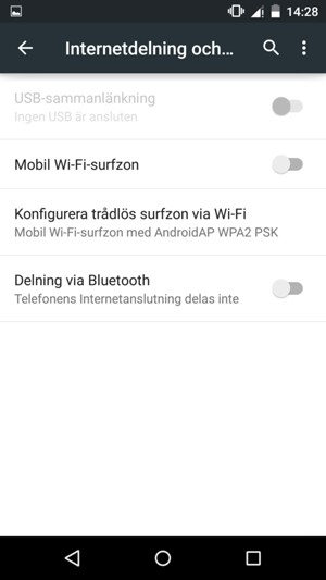Välj Konfigurera trådlös surfzon via Wi-Fi