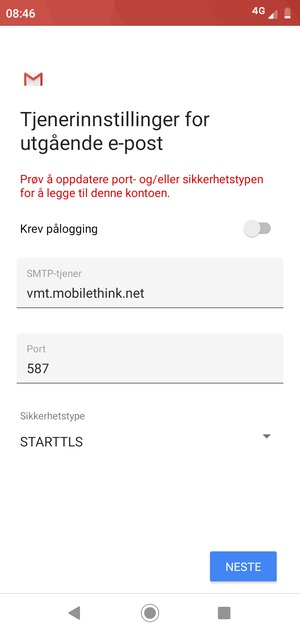 Velg Sikkerhetstype