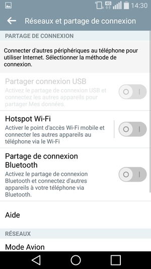 Sélectionnez Hotspot Wi-Fi