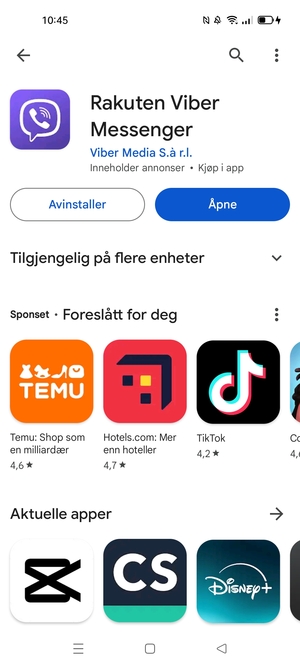 Velg Åpne