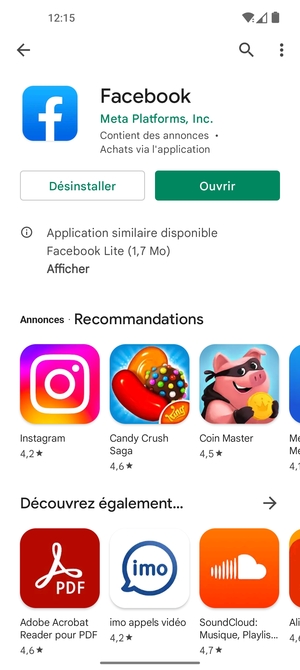Sélectionnez Ouvrir