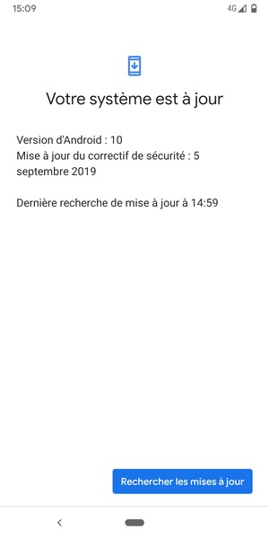 Sélectionnez Rechercher les mises à jour