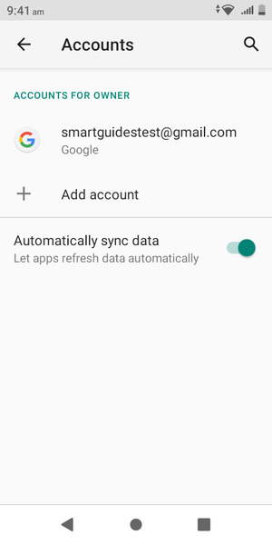 Select your Google account