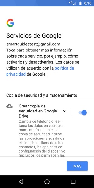 Seleccione MÁS