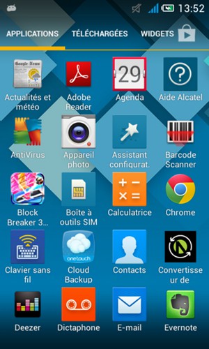 Sélectionnez E-mail