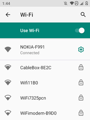 You are now connected to the Wi-Fi network