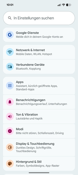 Wählen Sie Netzwerk & Internet