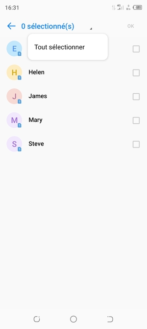 Sélectionnez Tout sélectionner