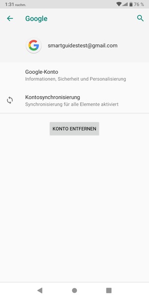 Wählen Sie Kontosynchronisierung
