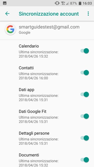 Seleziona il tasto Menu