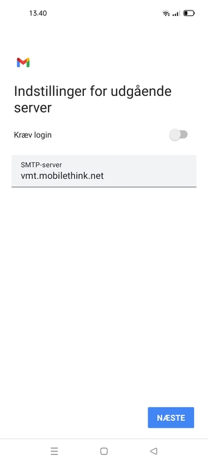 Slå Kræv login fra og vælg NÆSTE