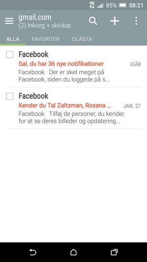 Din Gmail/Hotmail är klar att användas