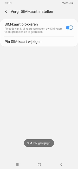 Uw SIM PIN is gewijzigd