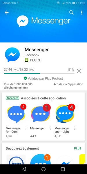 Veuillez attendre la fin de la procédure d'installation
