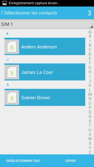 Sélectionnez COPIER