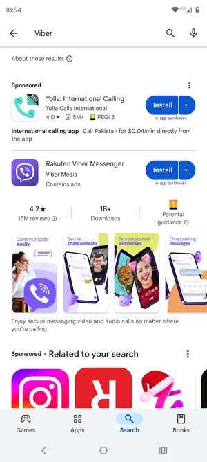Select the app