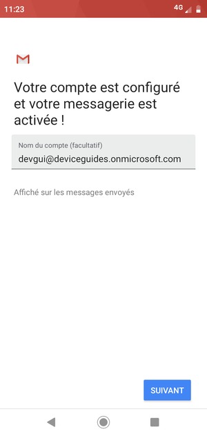 Donnez un nom à votre compte et sélectionnez SUIVANT