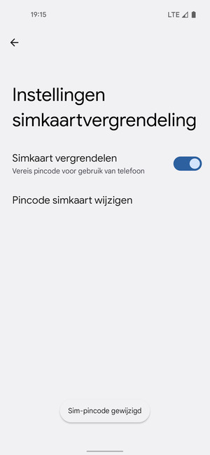 Uw SIM-pincode is gewijzigd