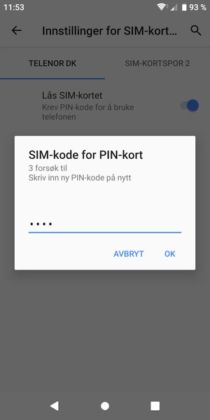 Bekreft din nye PIN-kode og velg OK