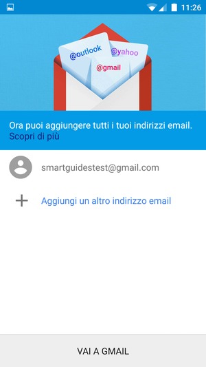 Seleziona VAI A GMAIL