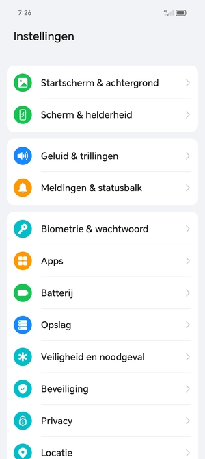Om uw schermvergrendeling te activeren, ga naar het Instellingen-menu en selecteer Biometrie & wachtwoord