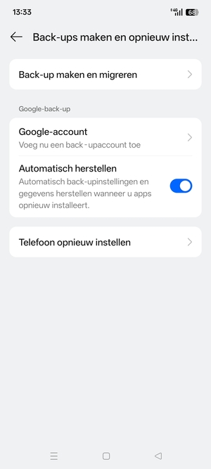 Selecteer Google-account