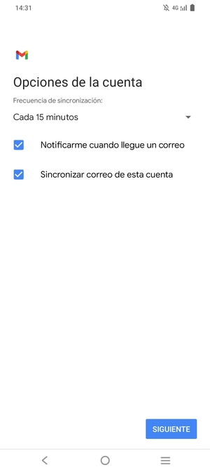 Seleccione SIGUENTE