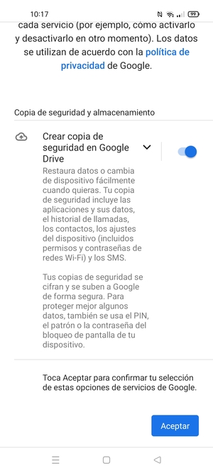 Seleccione Aceptar
