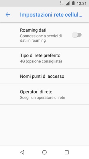 Seleziona Nomi punti di accesso