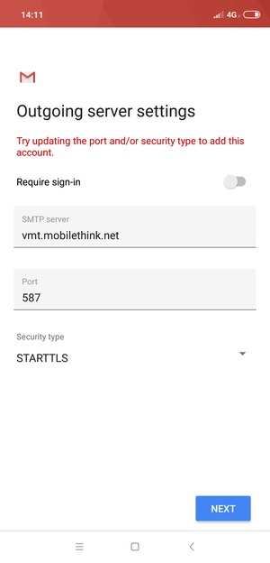 Select Security type