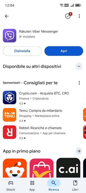 Seleziona Apri