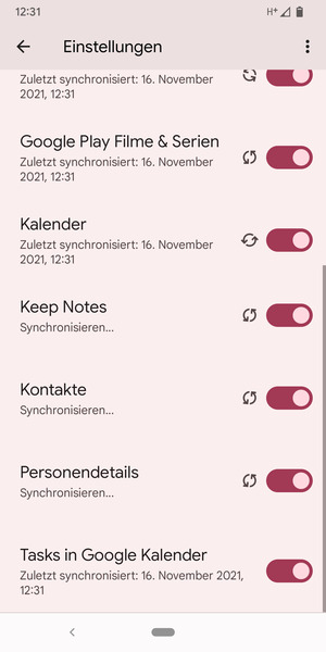 Ihre Kontakte von Google werden nun auf Ihr Handy synchronisiert